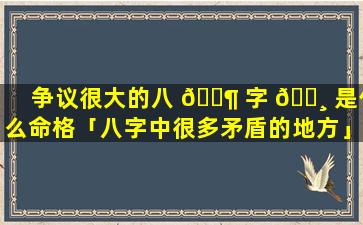 争议很大的八 🐶 字 🕸 是什么命格「八字中很多矛盾的地方」